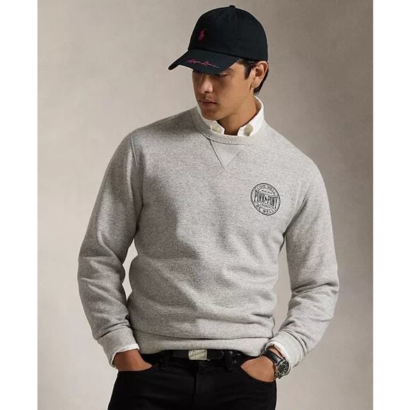Ralph lauren Mens xl pink pony collection pullover crewneck sweatshirt new gray - Picture 1 of 8